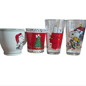 Snoopy Christmas Mug and Glass Set
